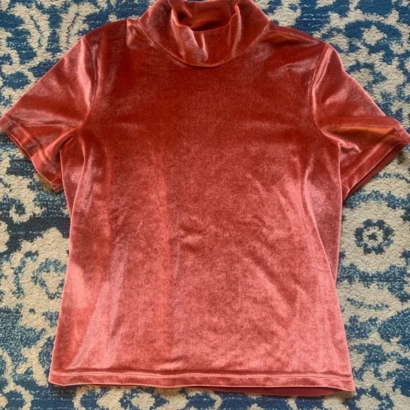 LOT OF 2 Madewell velvet top blouses size small in burnt orange and forest green - Picture 2 of 7